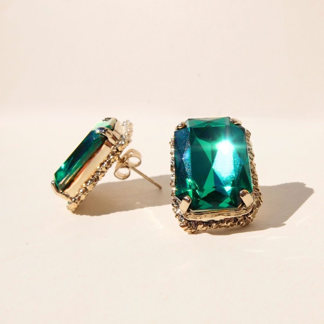 Orecchini Ottavia Verde Smeraldo