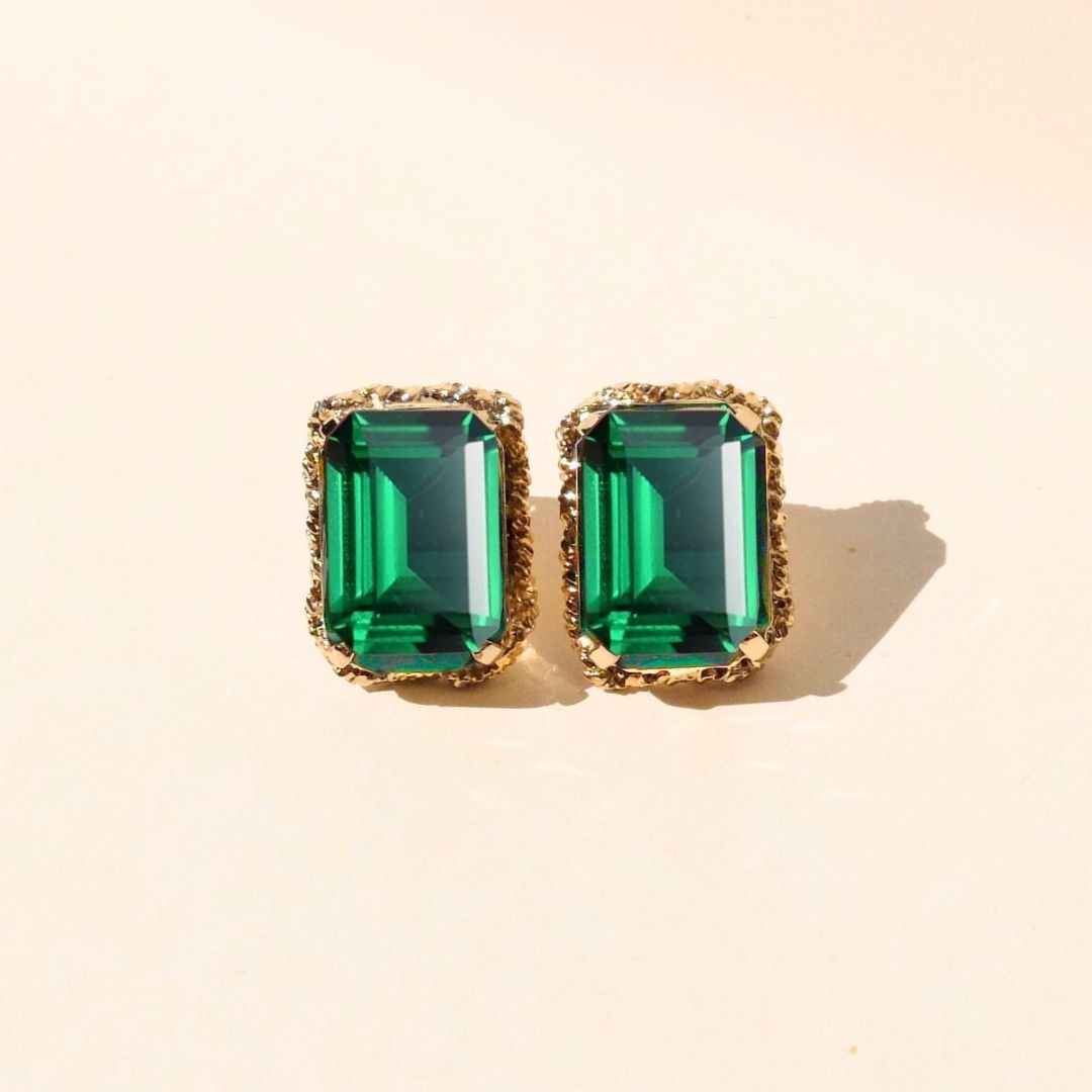 Orecchini Ottavia Verde Smeraldo