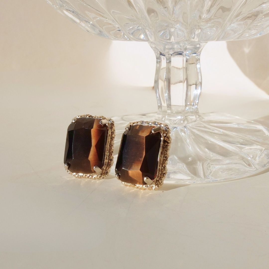 Orecchini Ottavia - Diamante cioccolato
