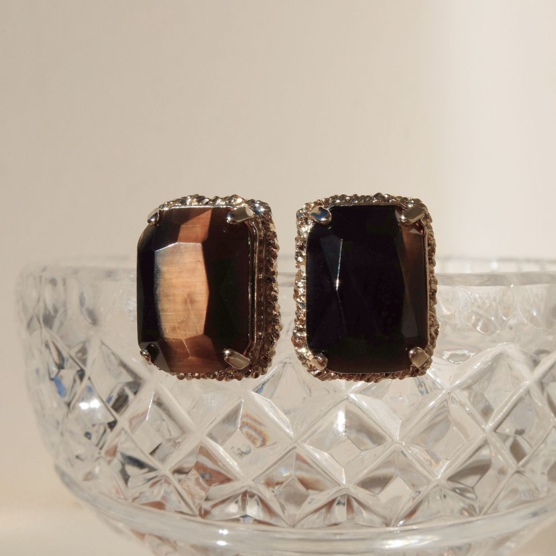 Orecchini Ottavia - Diamante cioccolato