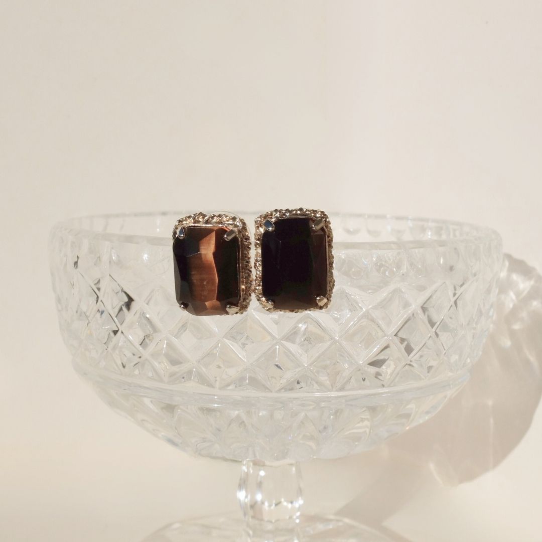 Orecchini Ottavia - Diamante cioccolato