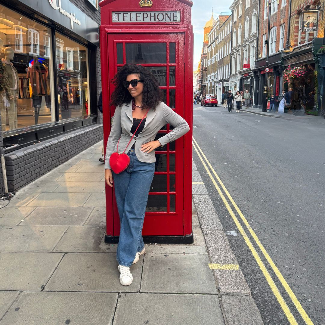 Borsa Cuore Matto in vera pelle