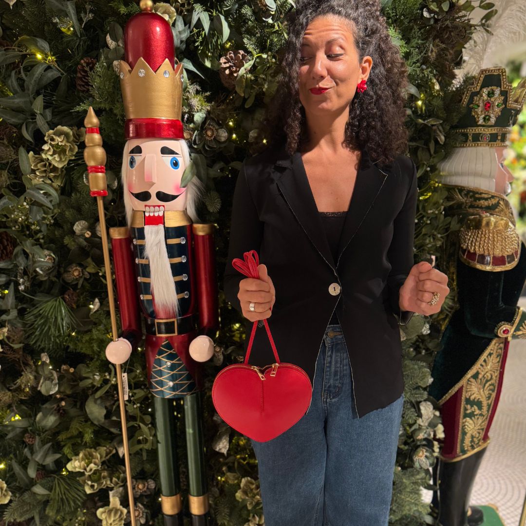 Borsa Cuore Matto in vera pelle