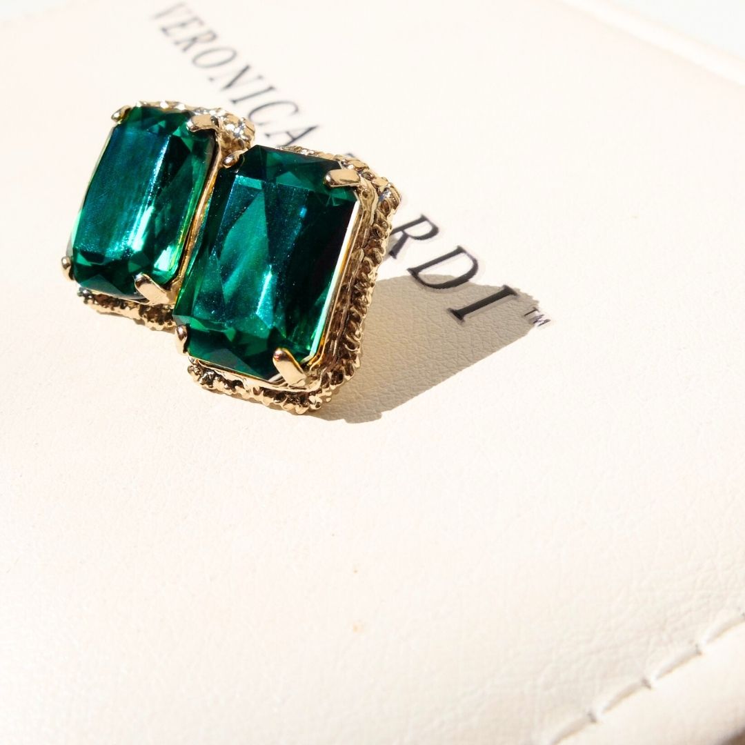 Orecchini Ottavia Verde Smeraldo