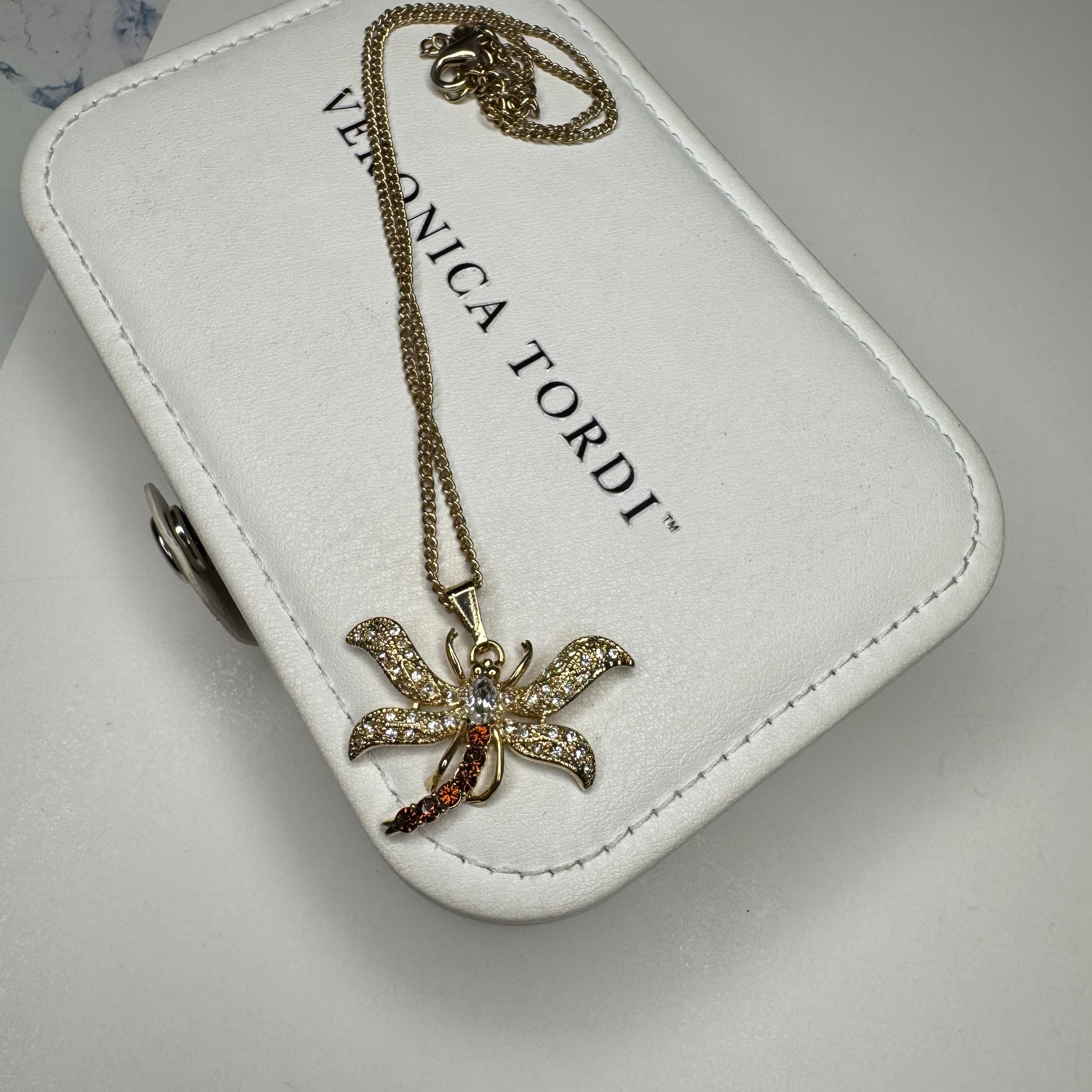 Collana con libellula gioiello pendente - PEZZO UNICO