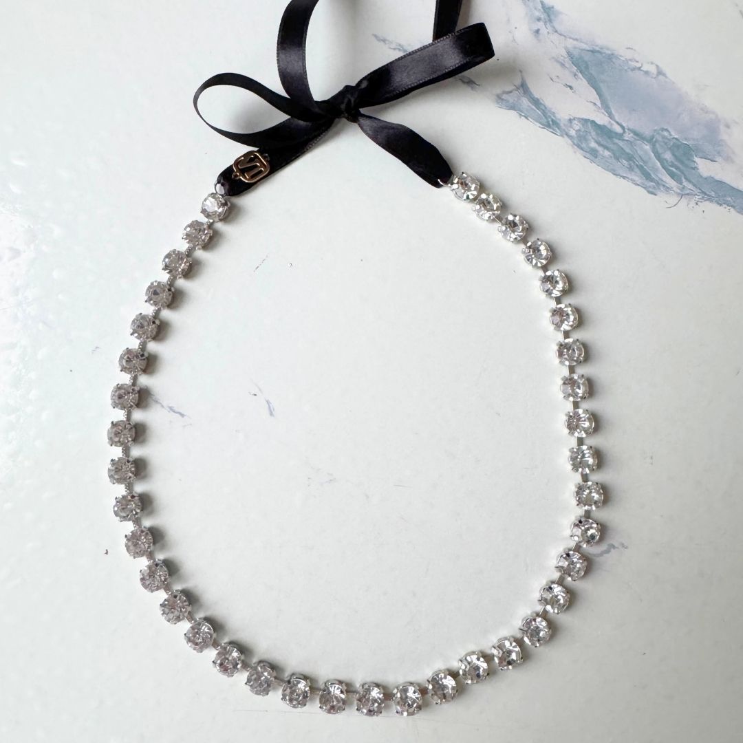 Red Hibiscus Pendant with Crystal Drop