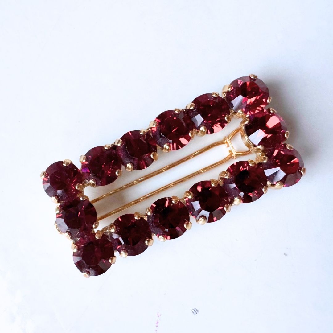 Fermacapelli Kate a barretta - rettangolare con cristalli