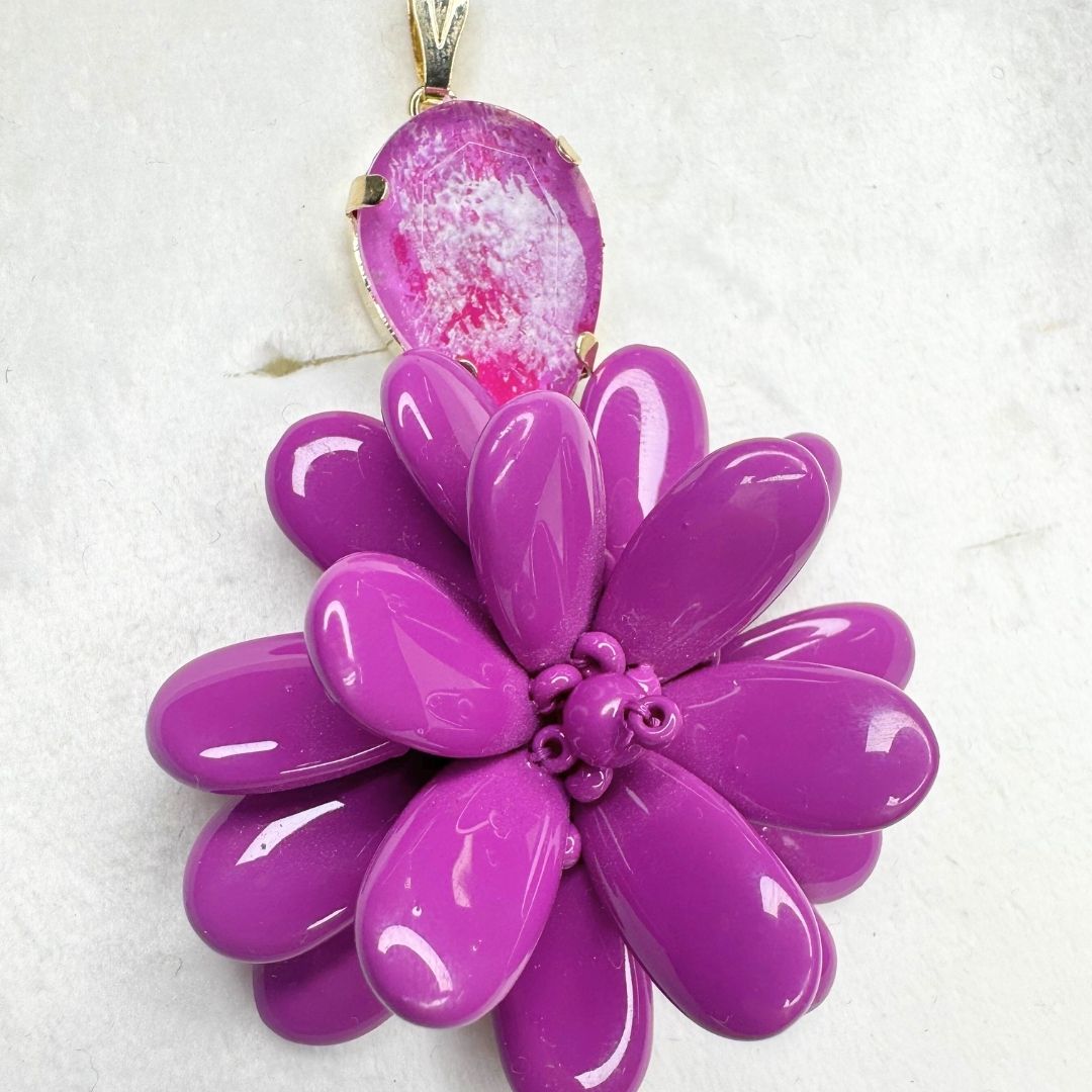 Ciondolo Girasole - Color Viola Lucido