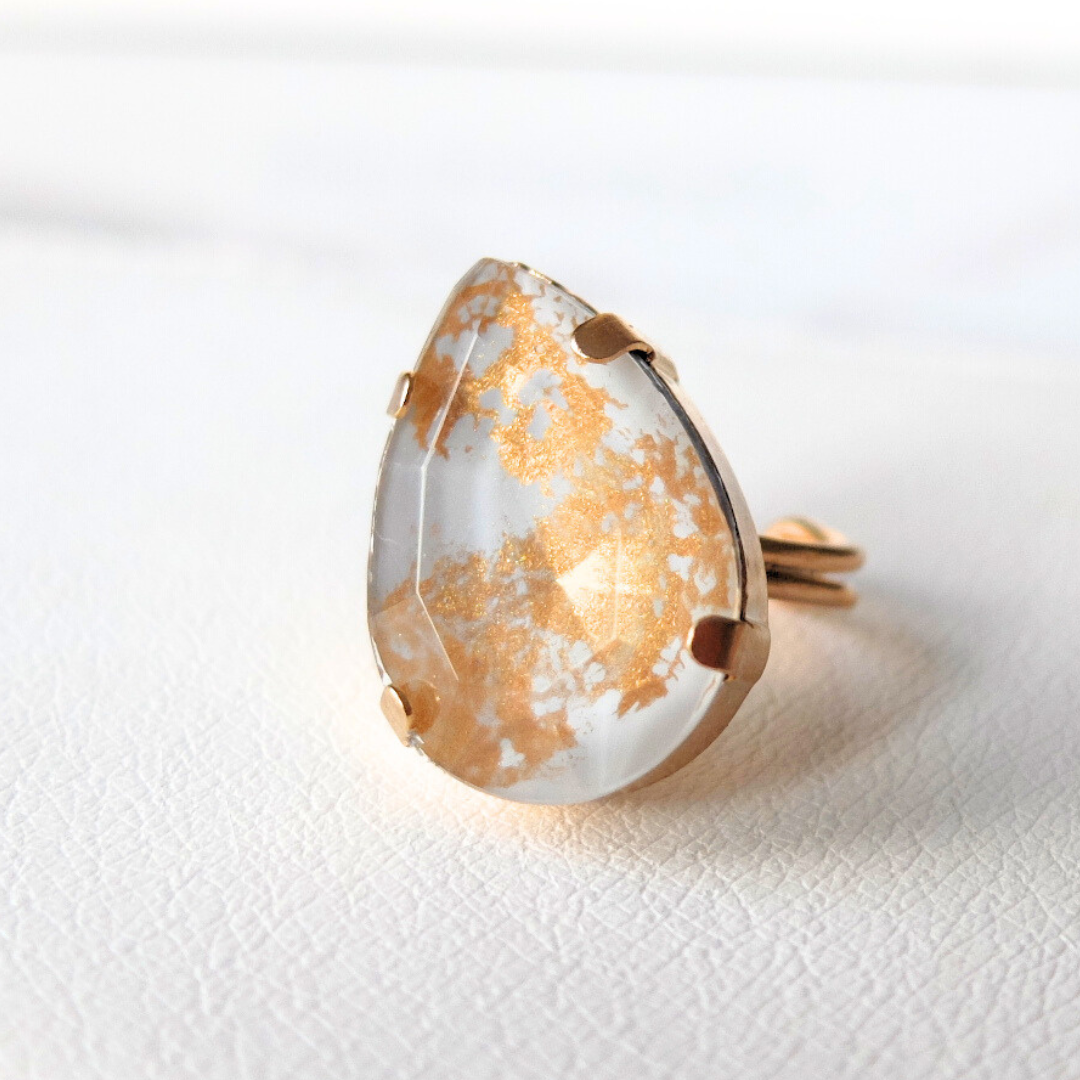 Anello Goccia Carta Da Zucchero con effetto marmorino (dipinta a mano) (copia)