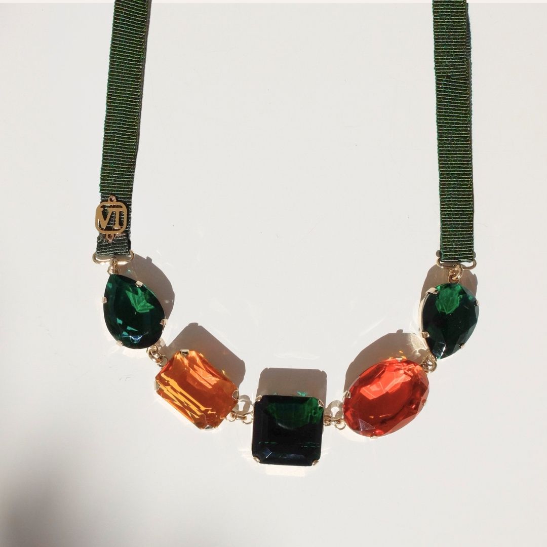 Audrey Pearl Necklace with Black Satin