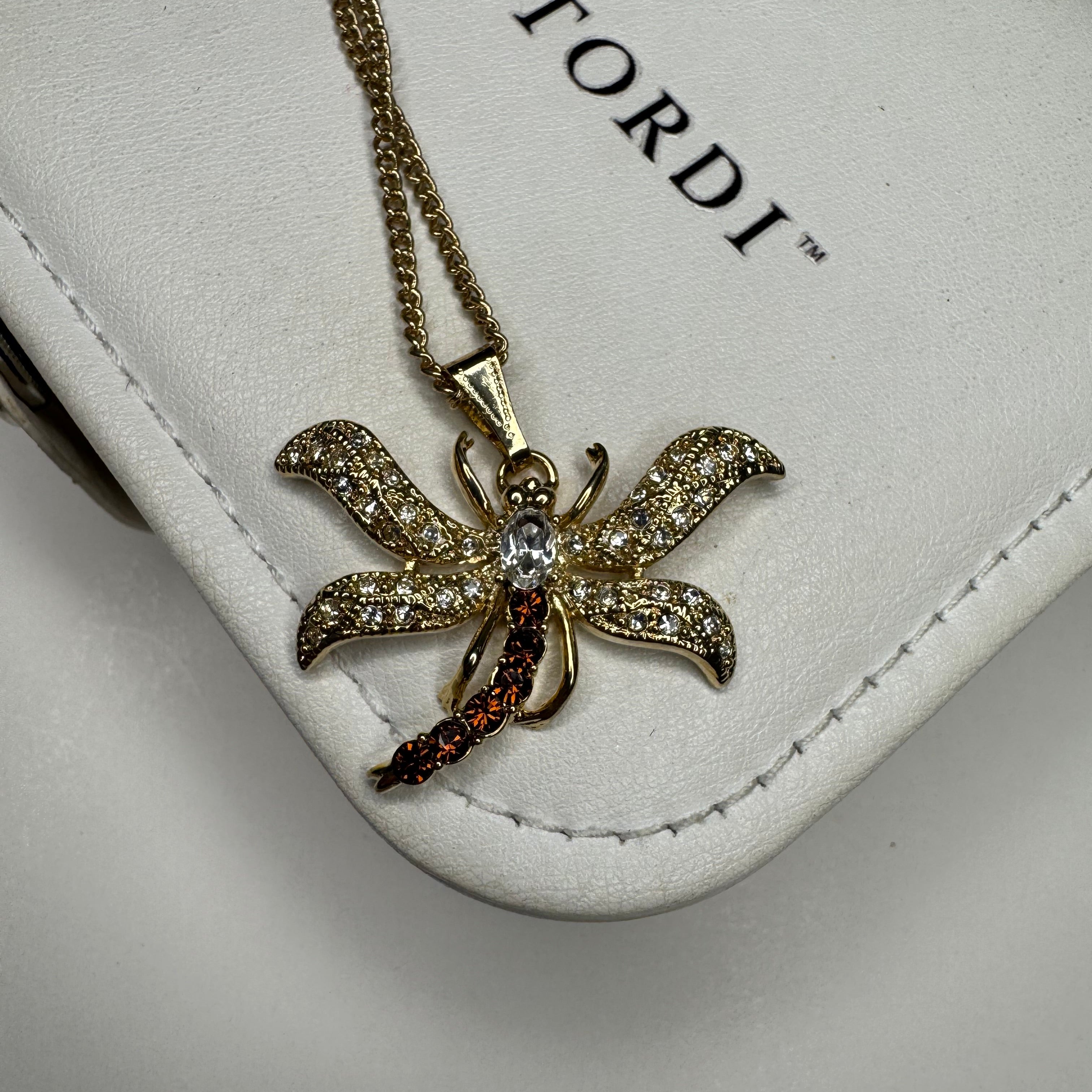 Collana con libellula gioiello pendente - PEZZO UNICO