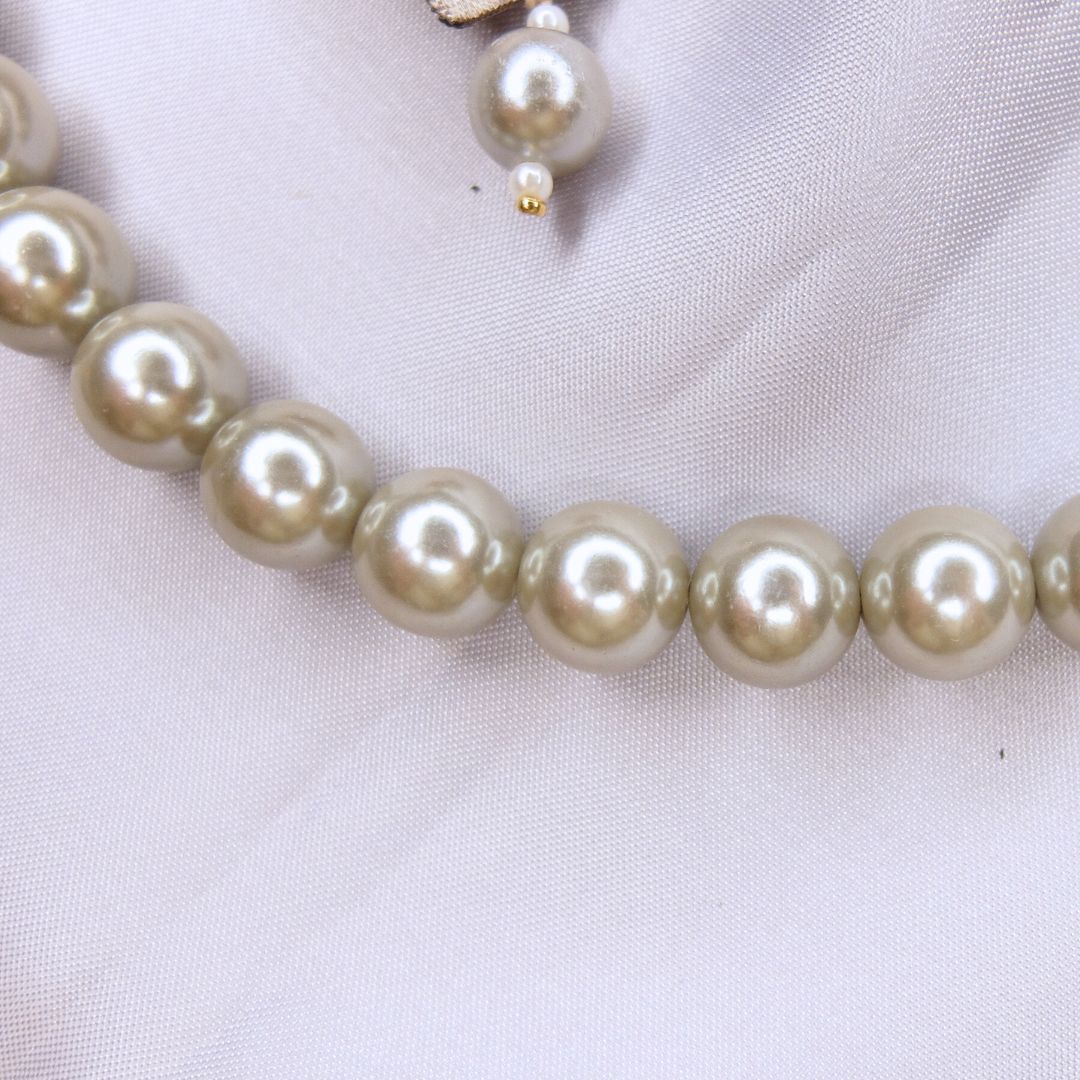 Audrey Pearl Necklace with Black Satin