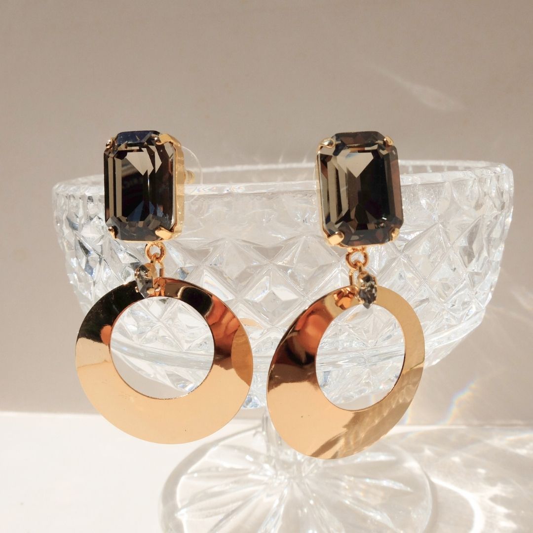 Orecchini Ottavia Black Diamond con Pendente