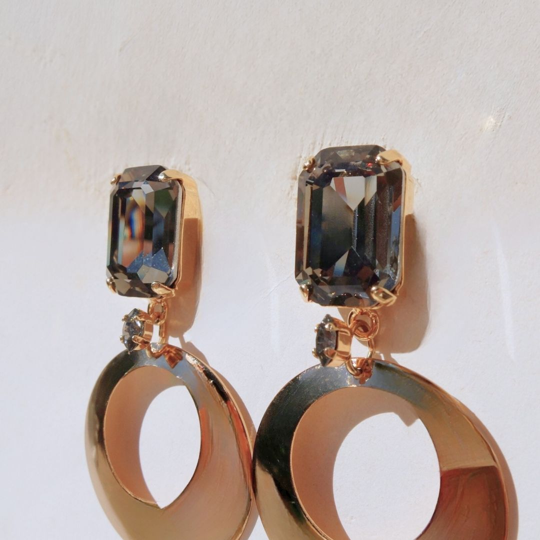 Orecchini Ottavia Black Diamond con Pendente