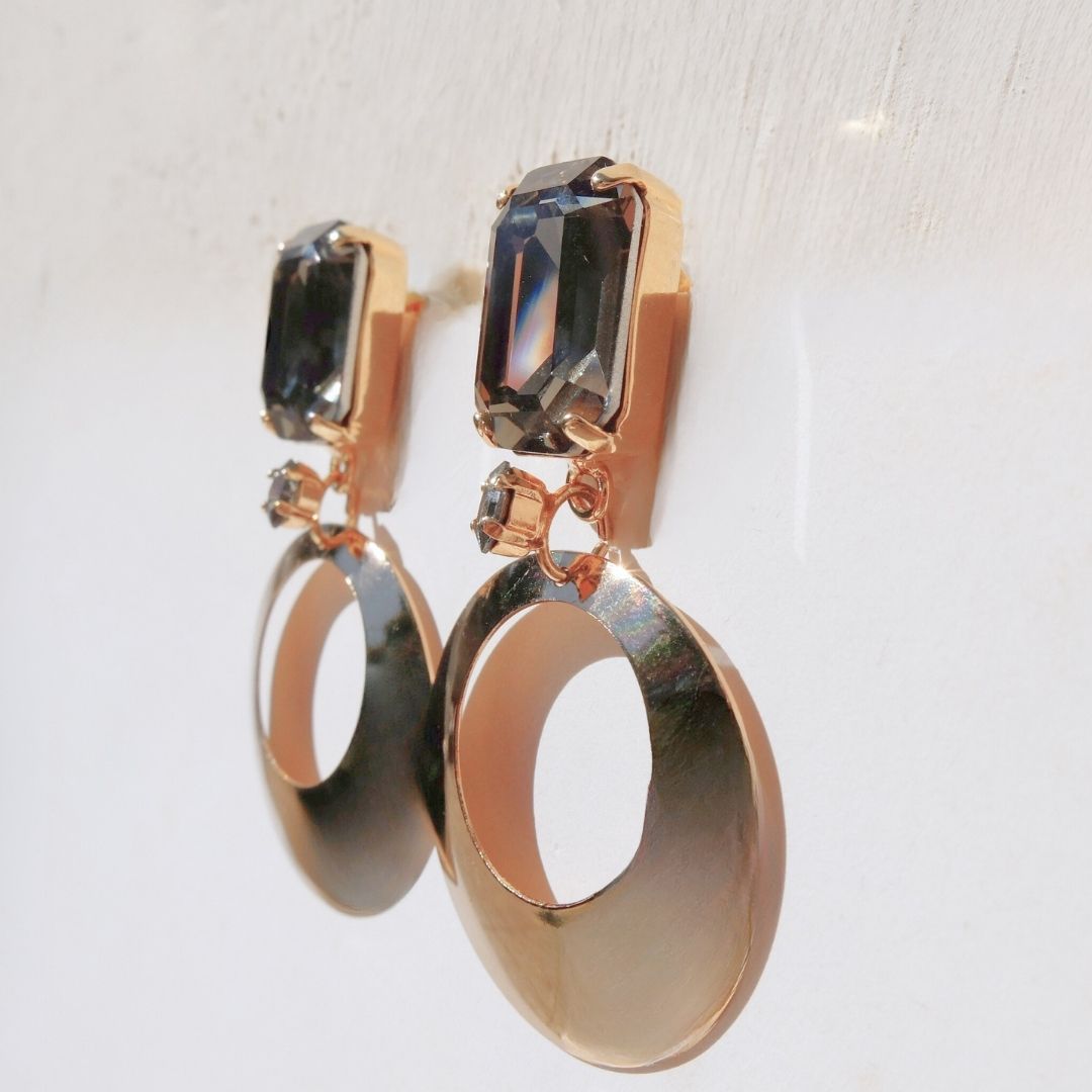 Orecchini Ottavia Black Diamond con Pendente