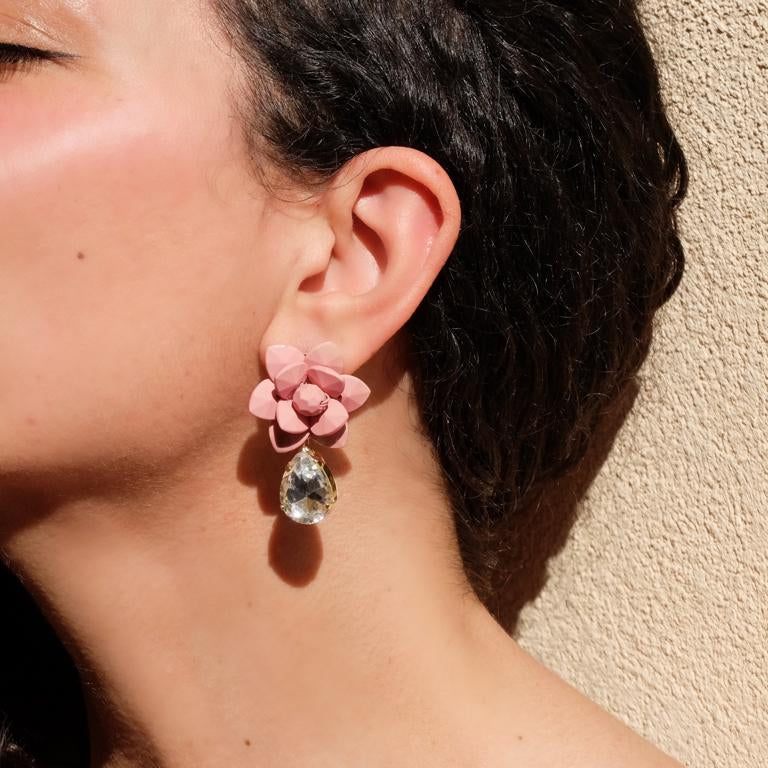 Giglio Rosa con Goccia Cristallo