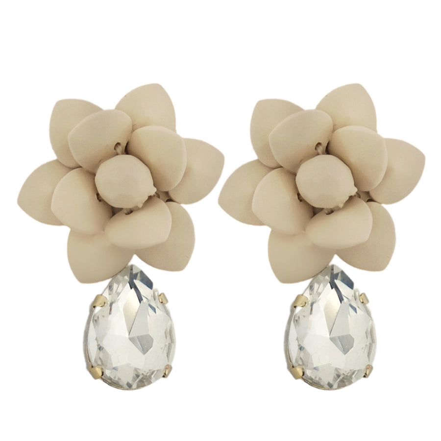 Giglio Beige con Goccia Cristallo