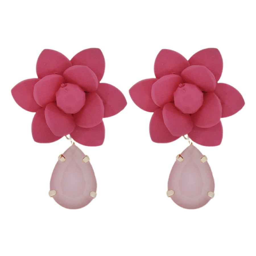 Giglio Fucsia con Pietra Goccia Rosa