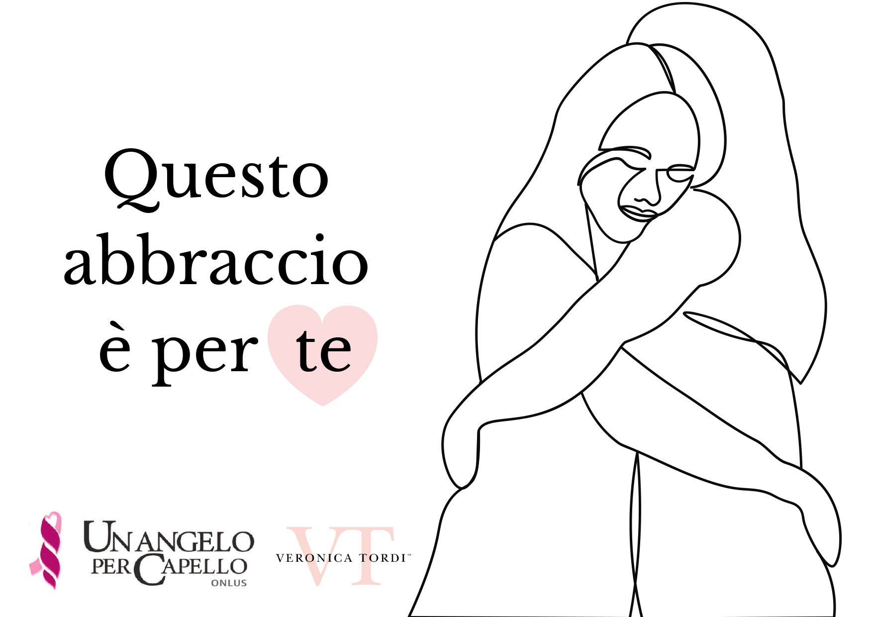 Cartolina donazione "Questo abbraccio è per te"