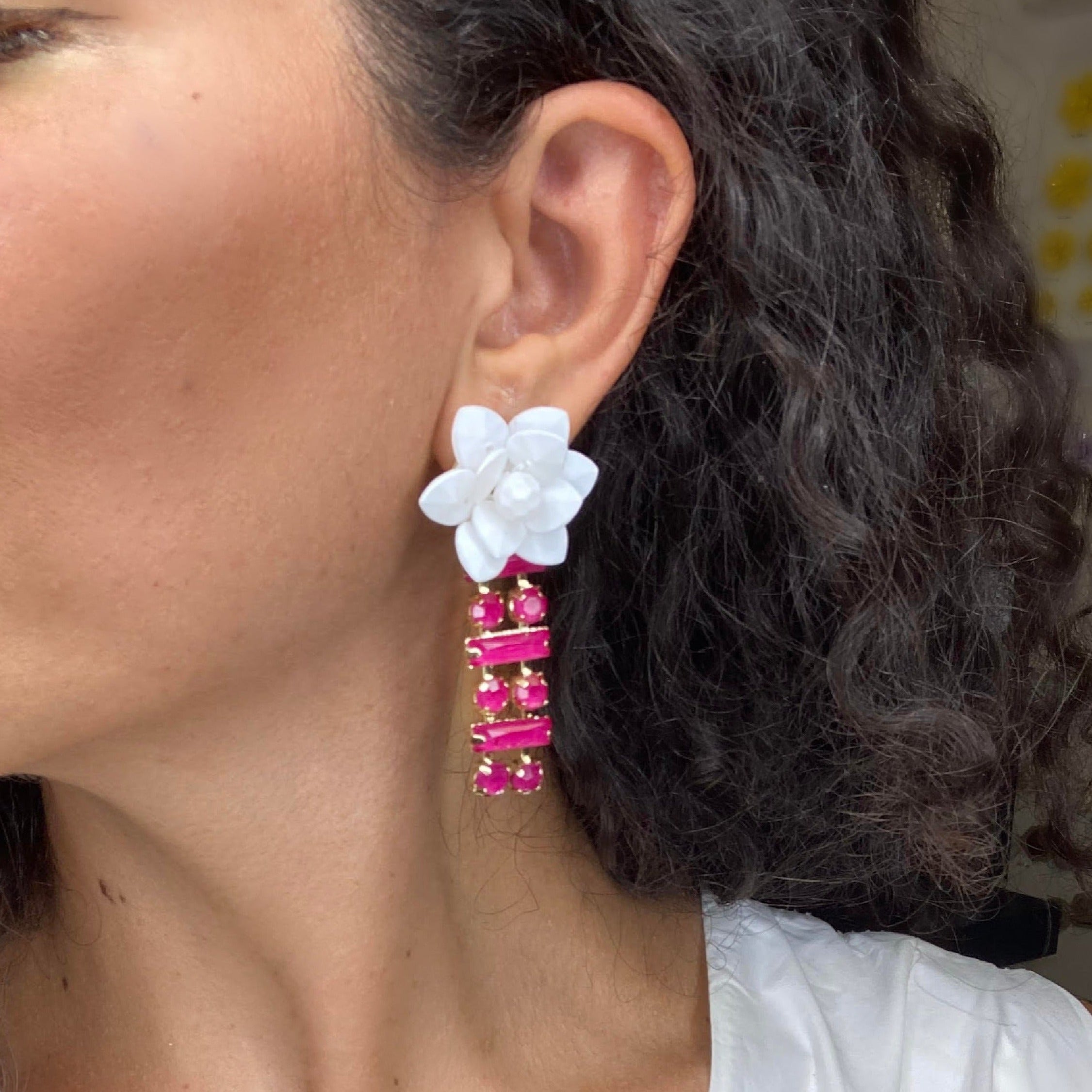 Orecchini Giglio Bianco "Dolce Vita"
