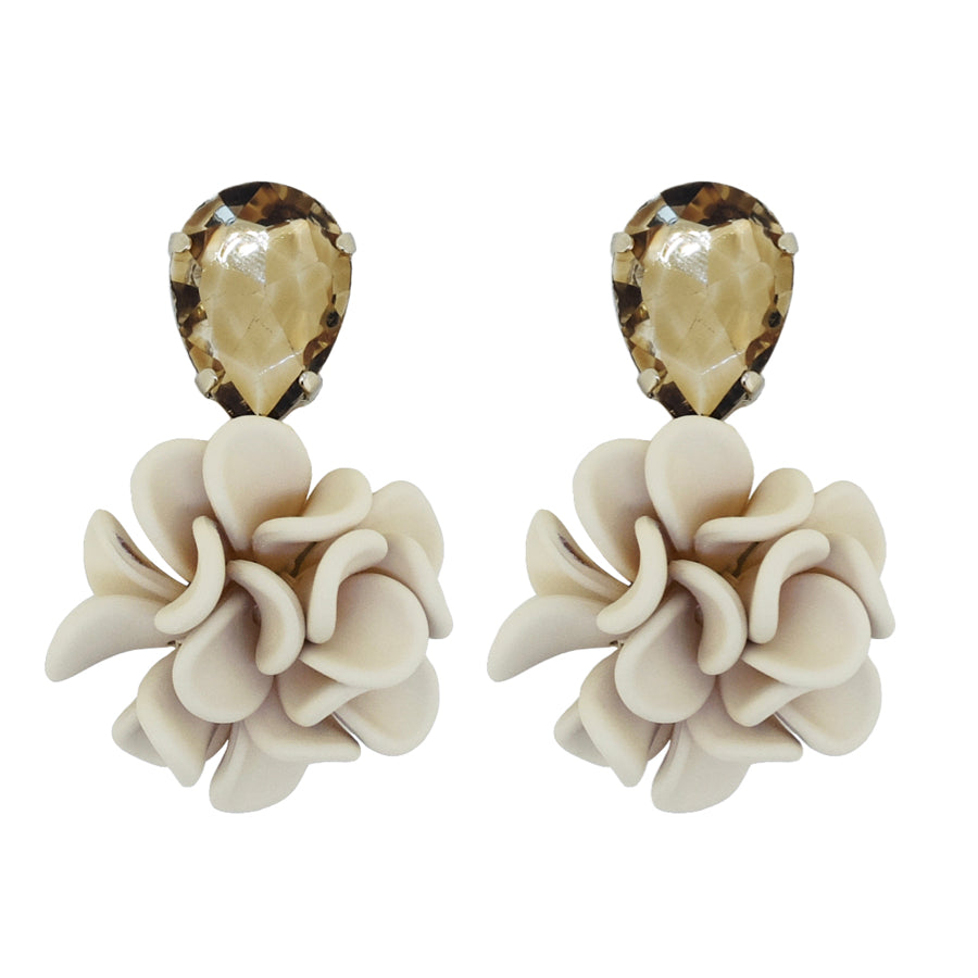 Ortensia Beige con Goccia Cristallo Champagne - Leone