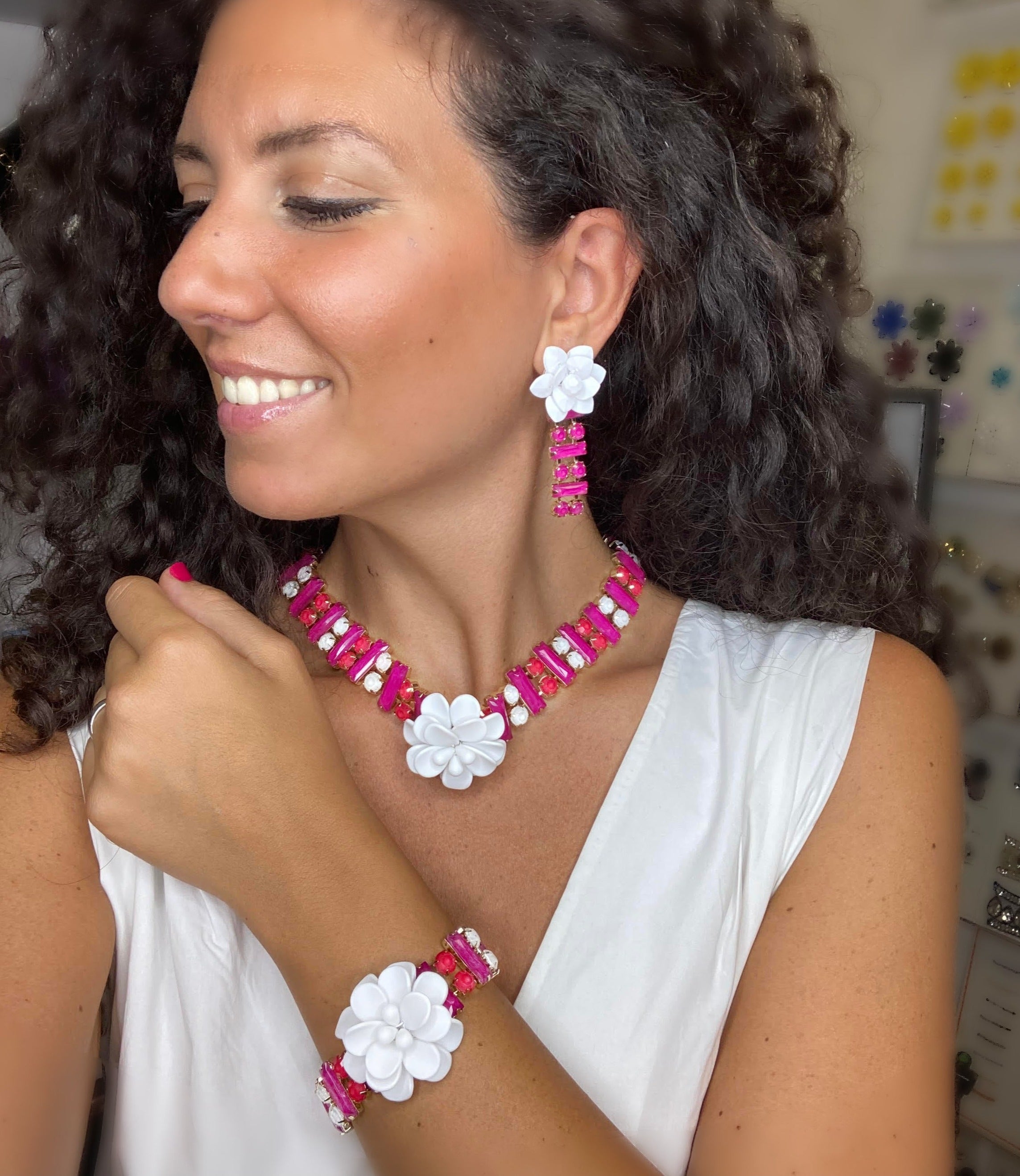 Orecchini Giglio Bianco "Dolce Vita"