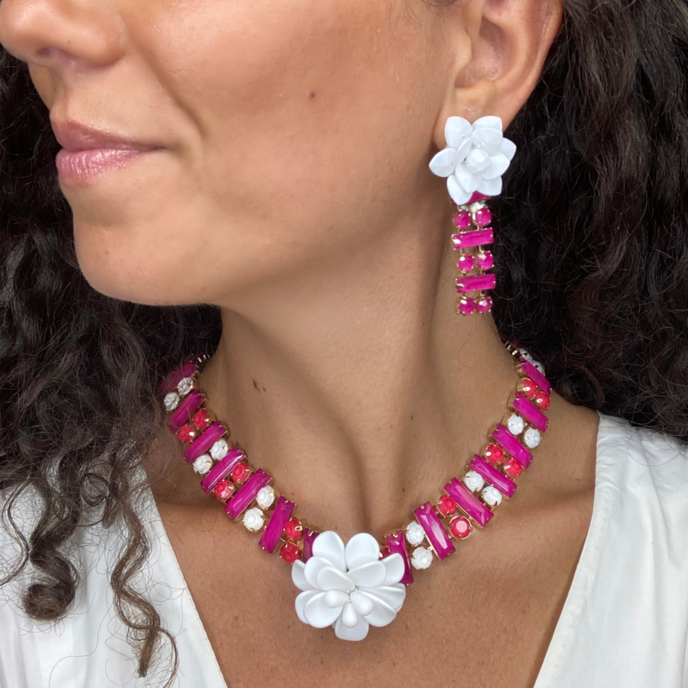 Collier Ibisco Bianco "Dolce Vita"