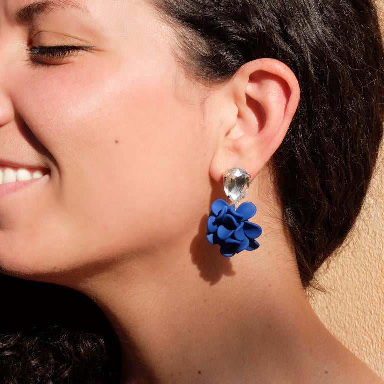 Ortensia Blu Elettrico con Goccia Cristallo - Acquario
