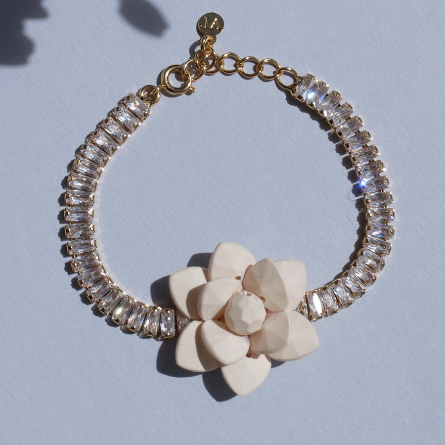 Bracciale Tennis Giglio Luce Crema