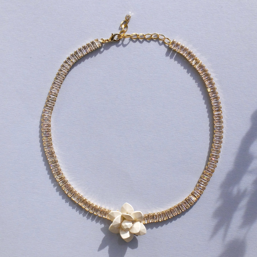 Collier in zirconi Giglio Luce Crema