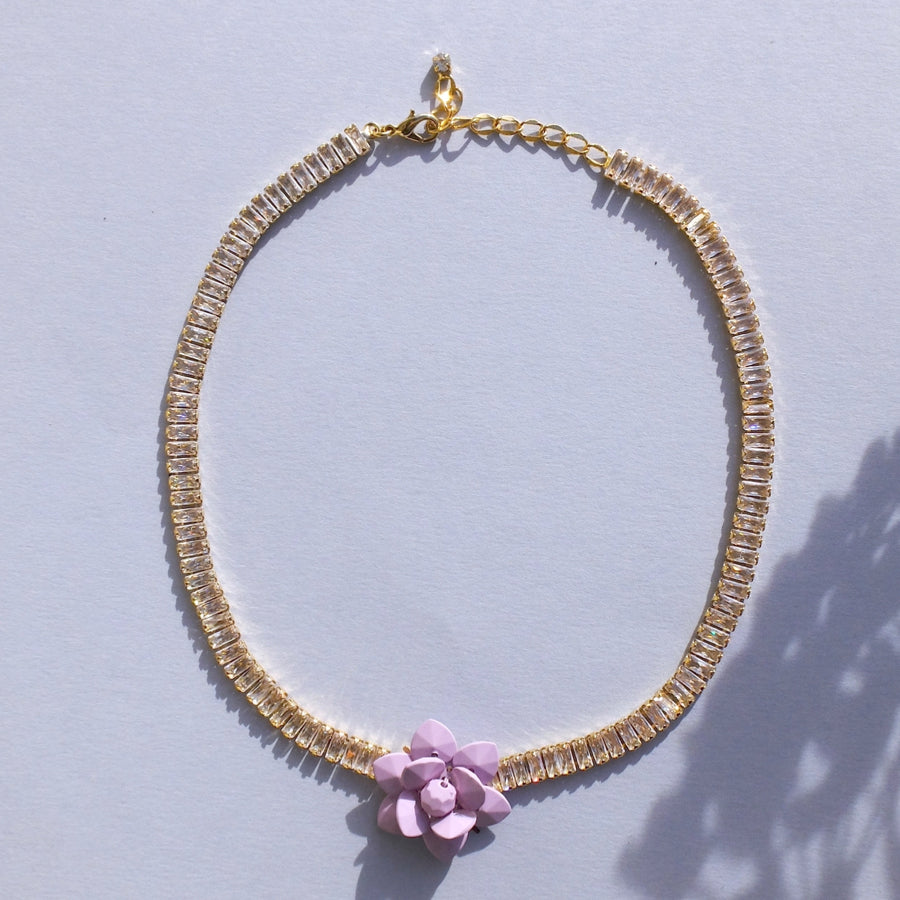 Collier in zirconi Giglio Luce Glicine