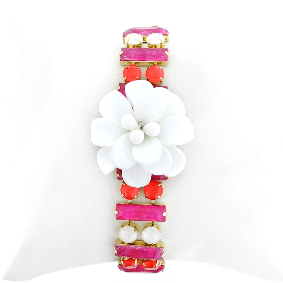 Bracciale Ibisco Bianco "Dolce Vita"