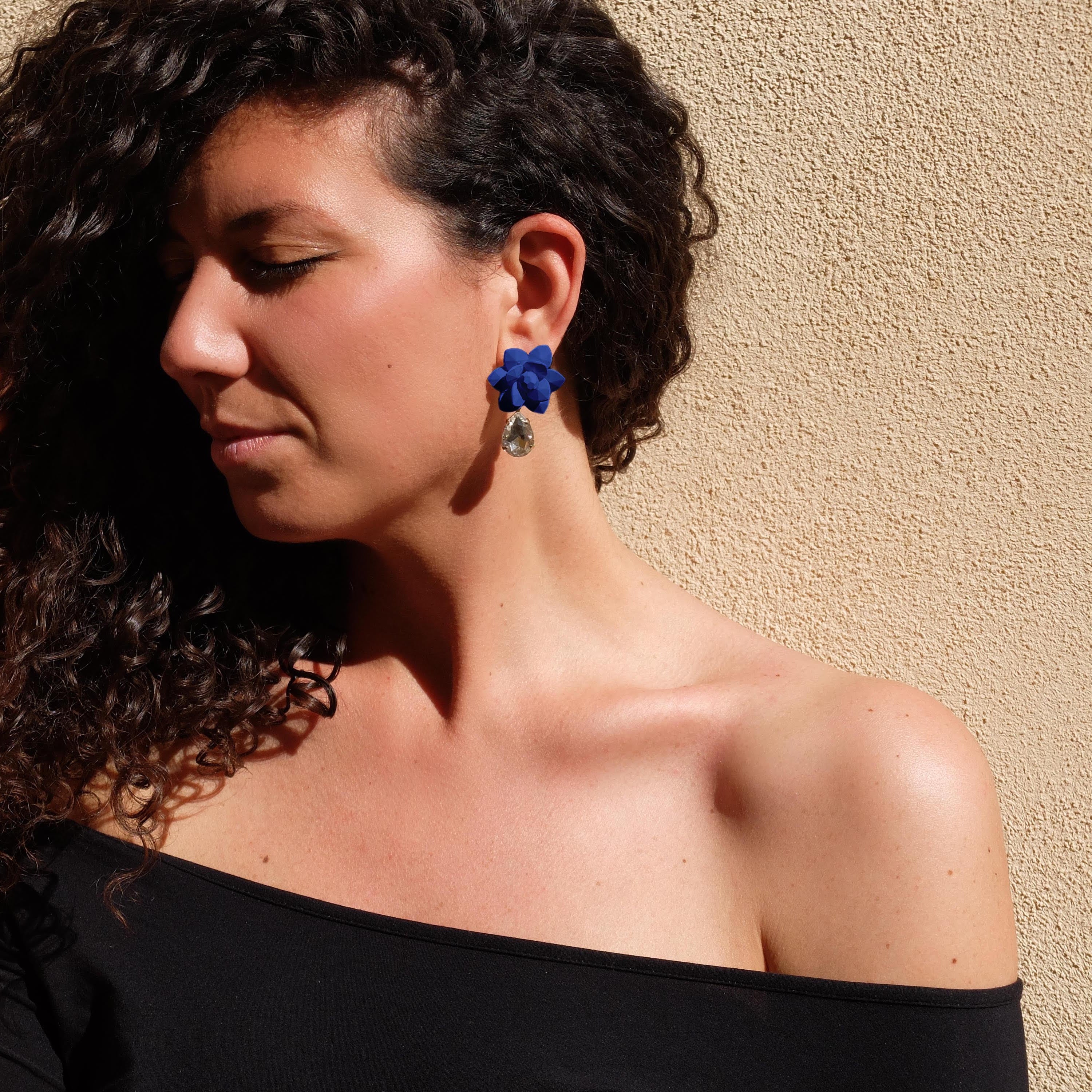 Giglio Blu con Goccia Cristallo