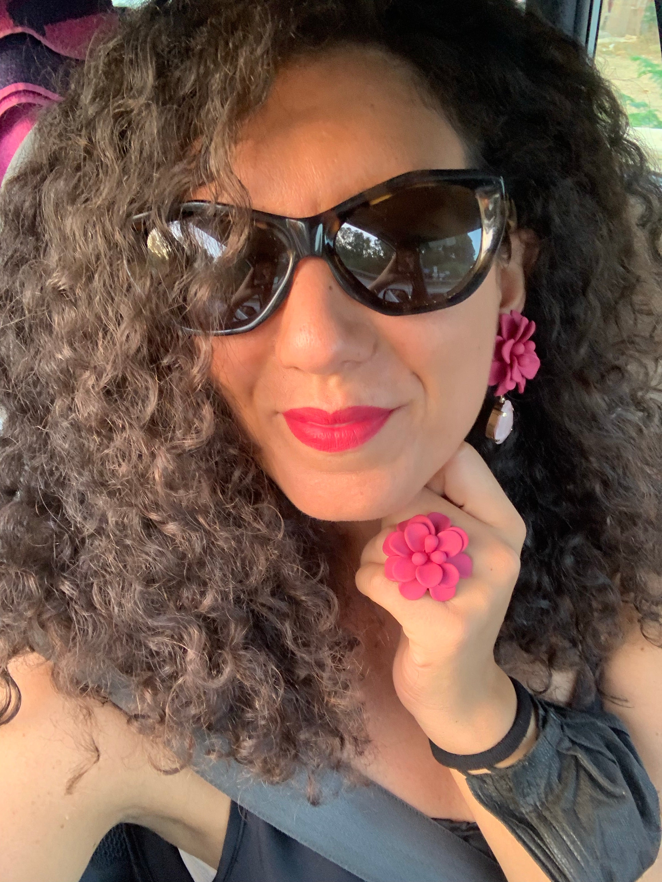 Anello Ibisco Fucsia