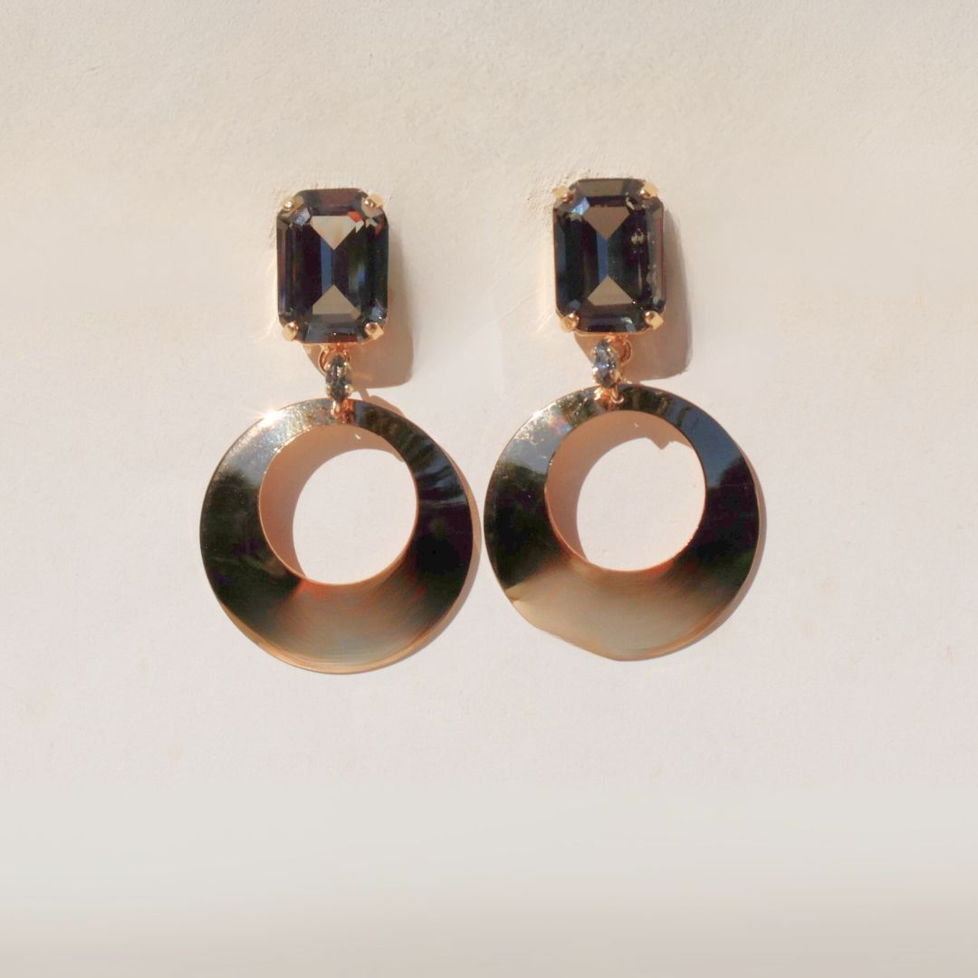 Orecchini Ottavia Black Diamond con Pendente