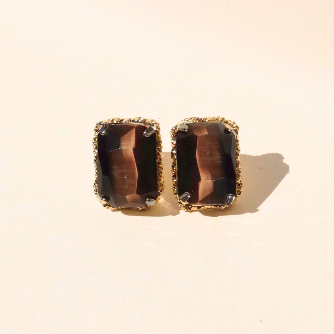 Orecchini Ottavia - Diamante cioccolato