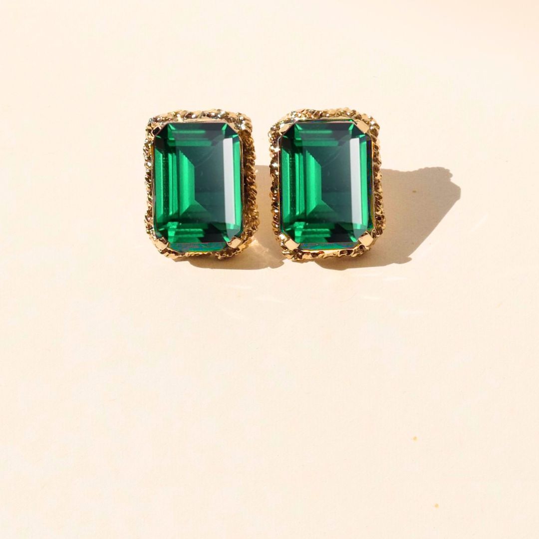 Orecchini Ottavia Verde Smeraldo