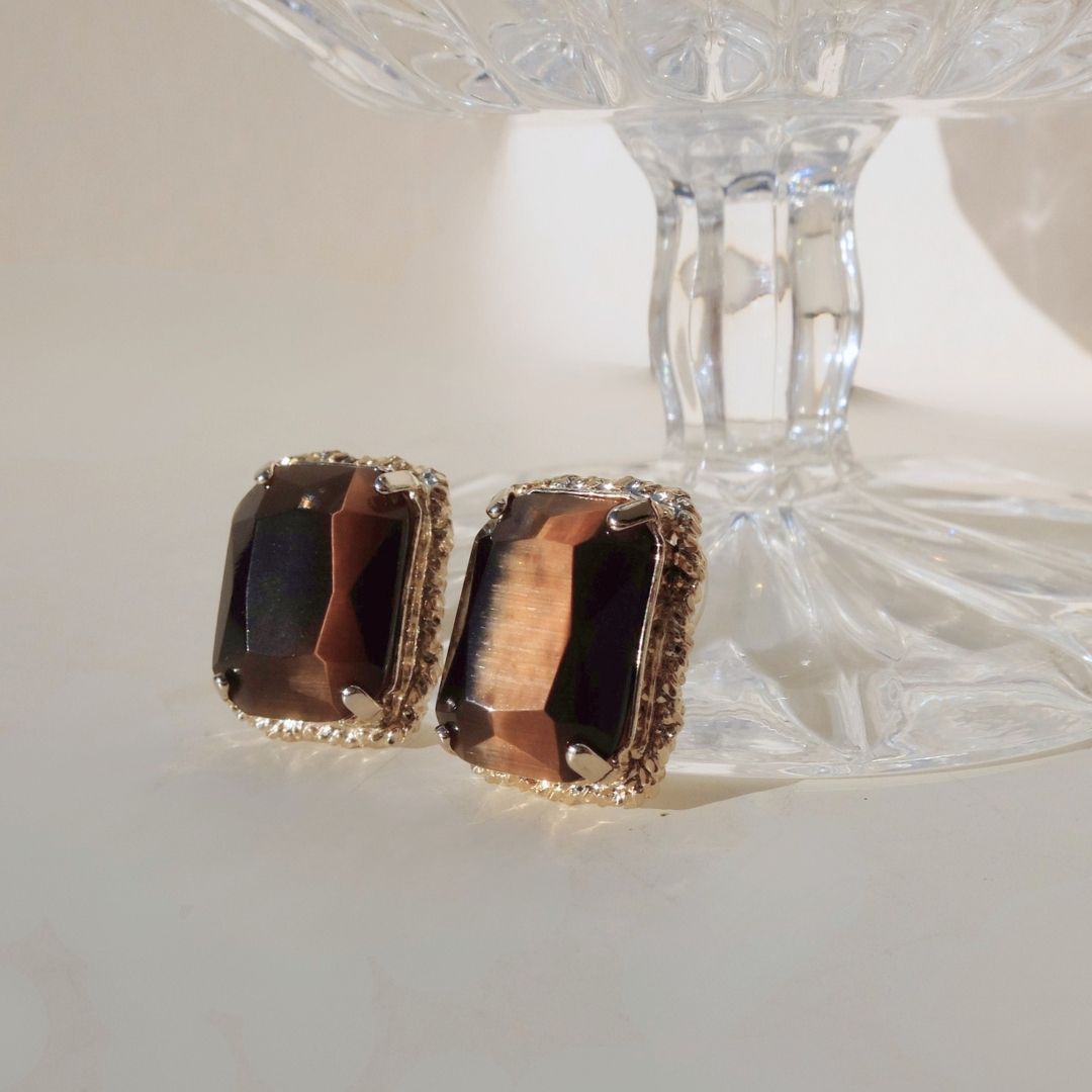 Orecchini Ottavia - Diamante cioccolato