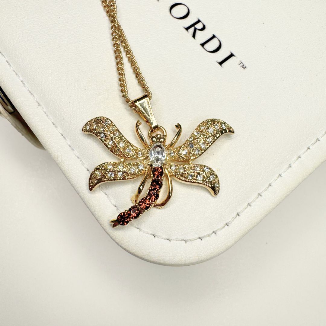 Collana con libellula gioiello pendente - PEZZO UNICO