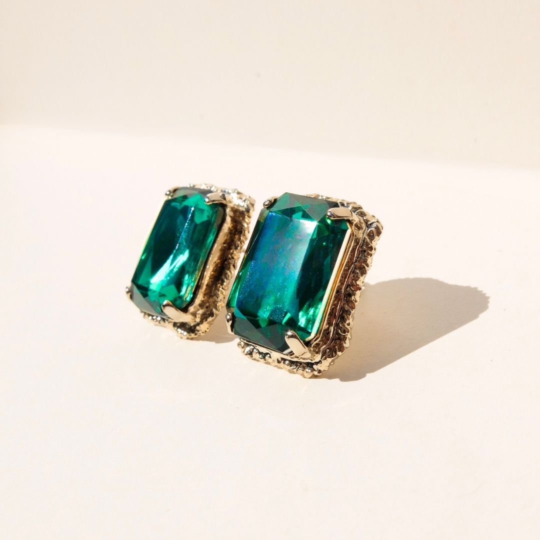 Orecchini Ottavia Verde Smeraldo