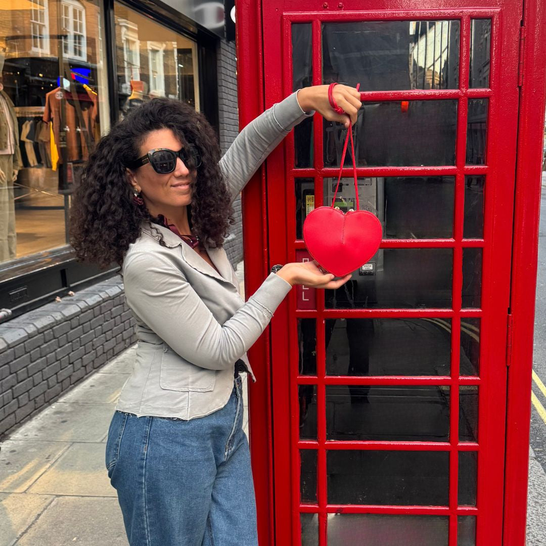 Borsa Cuore Matto in vera pelle