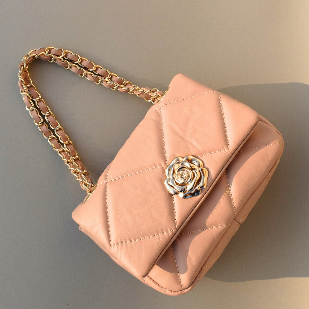 Gabriella pink leather bag