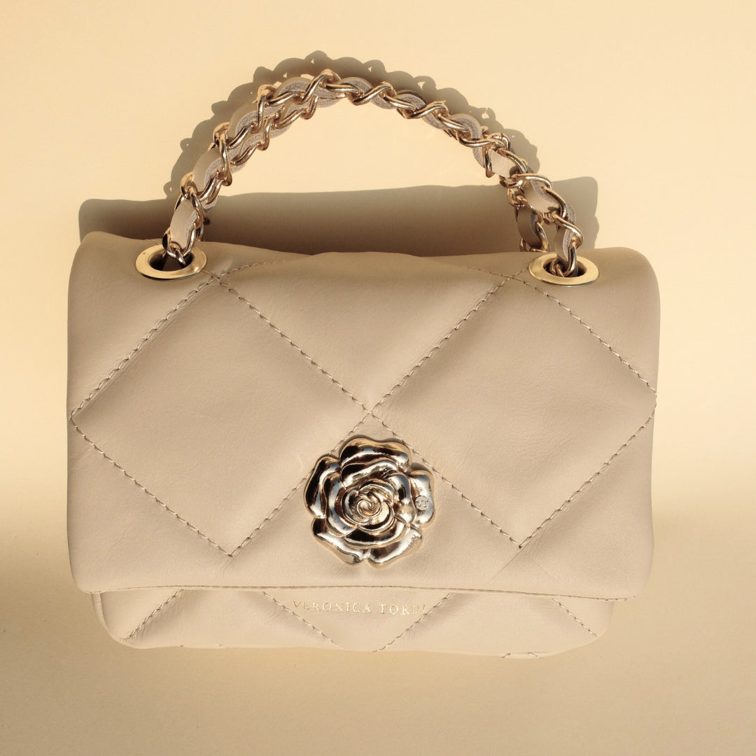 Borsa Gabriella in pelle beige