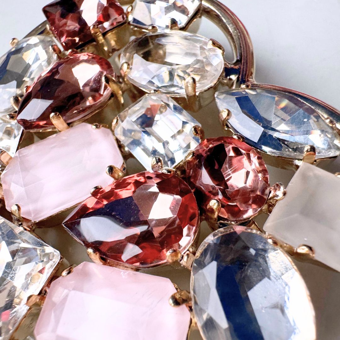 Spilla Cuore Matto con cristalli