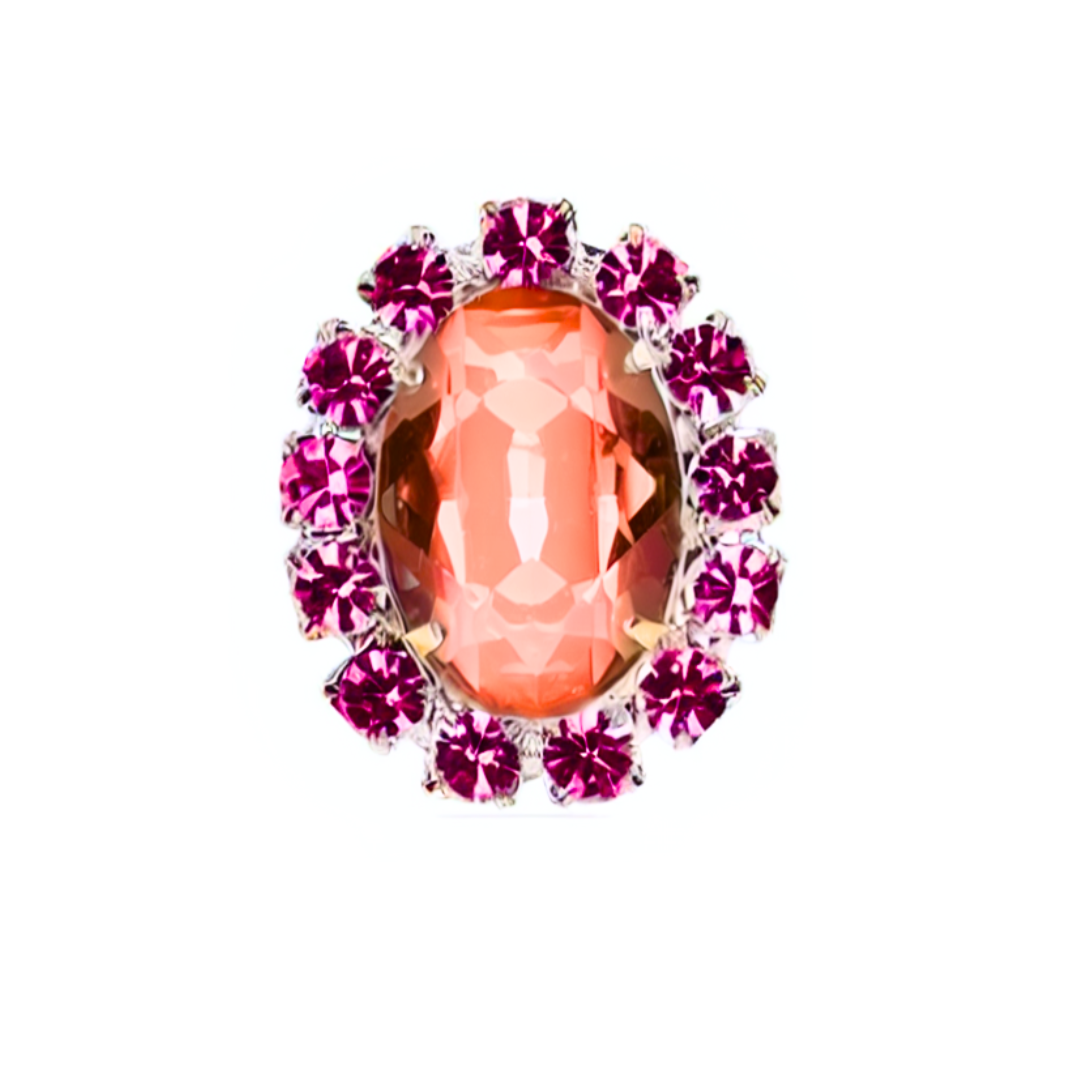 Anello Gemme "Vittoria" - Zaffiro Fucsia