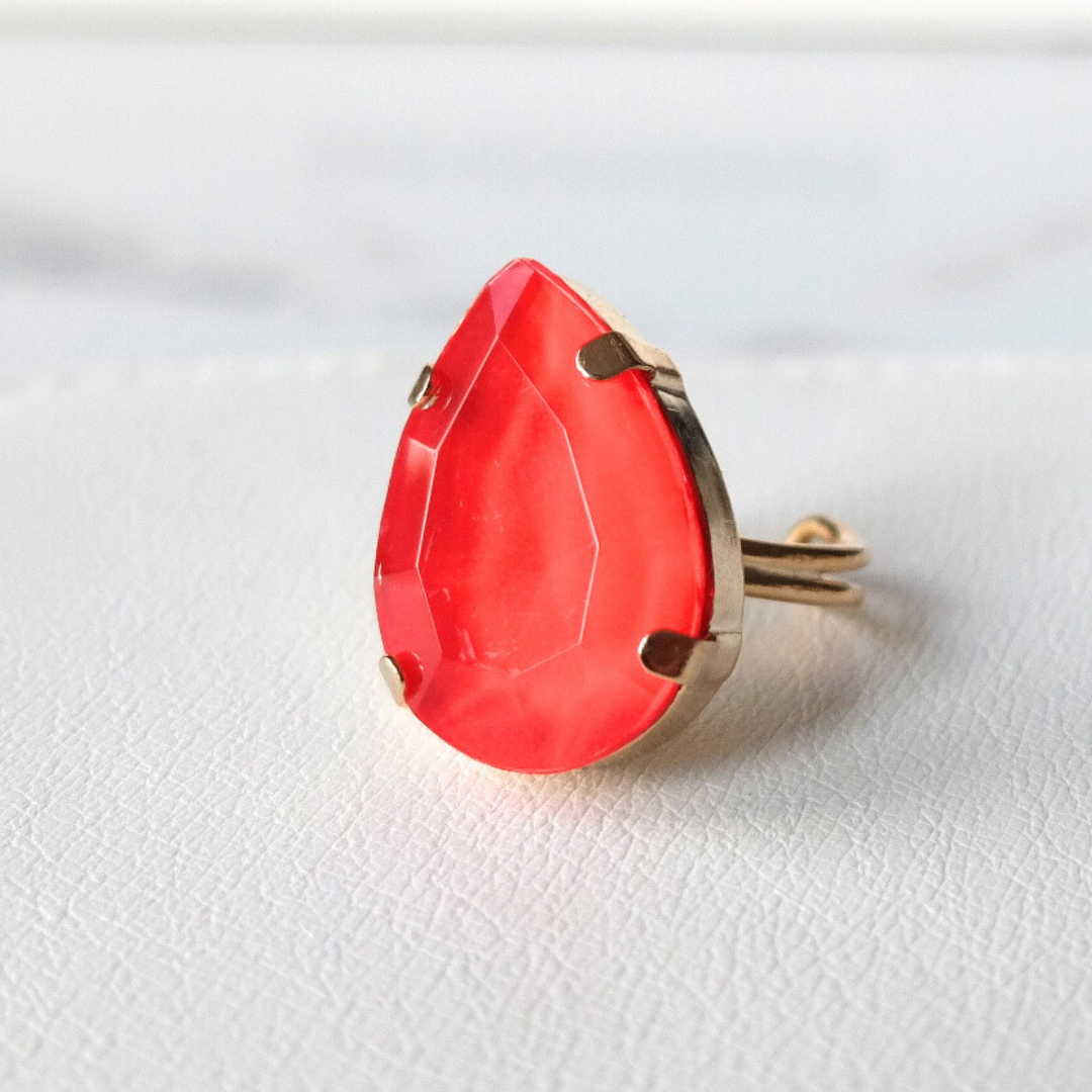 Red Drop Ring