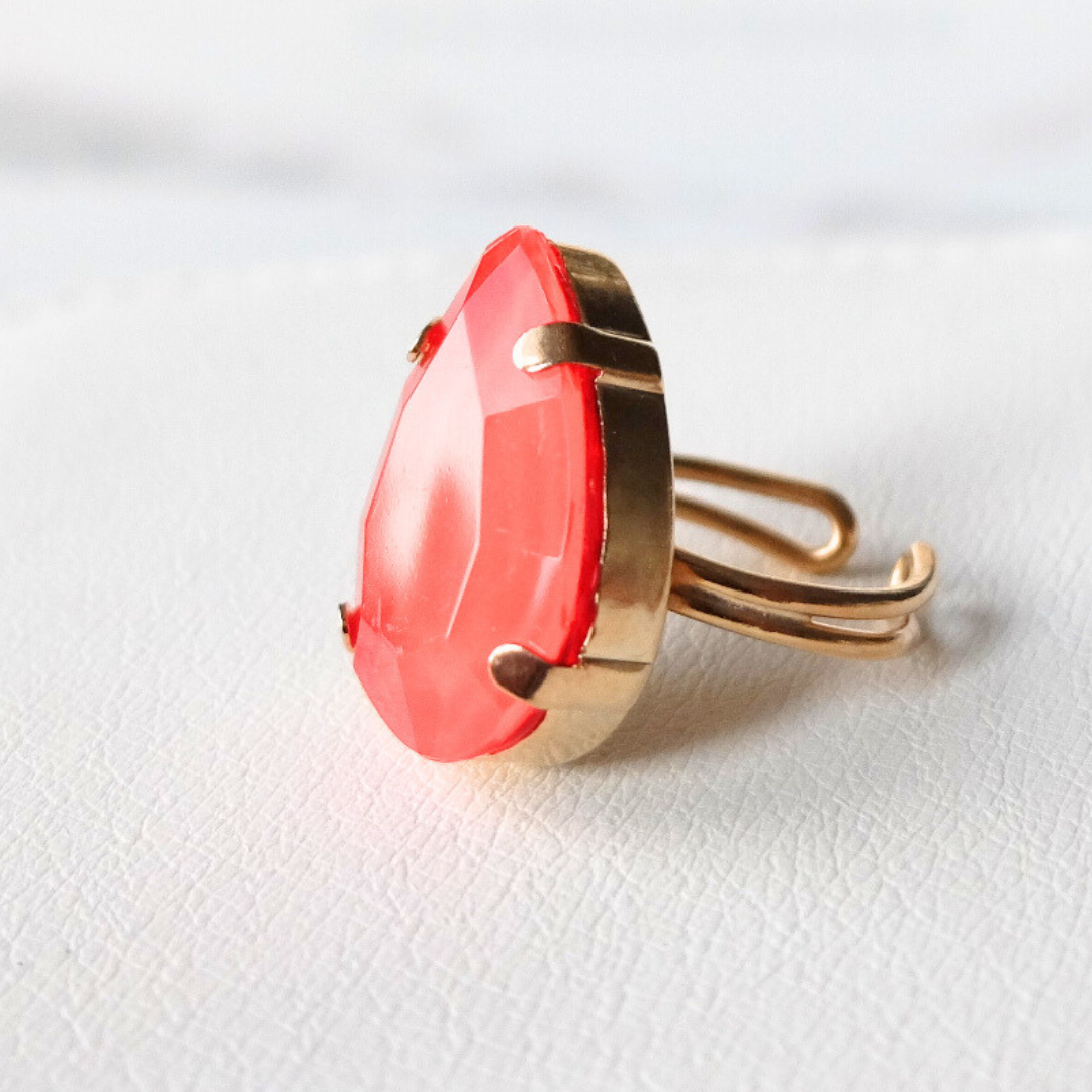 Red Drop Ring