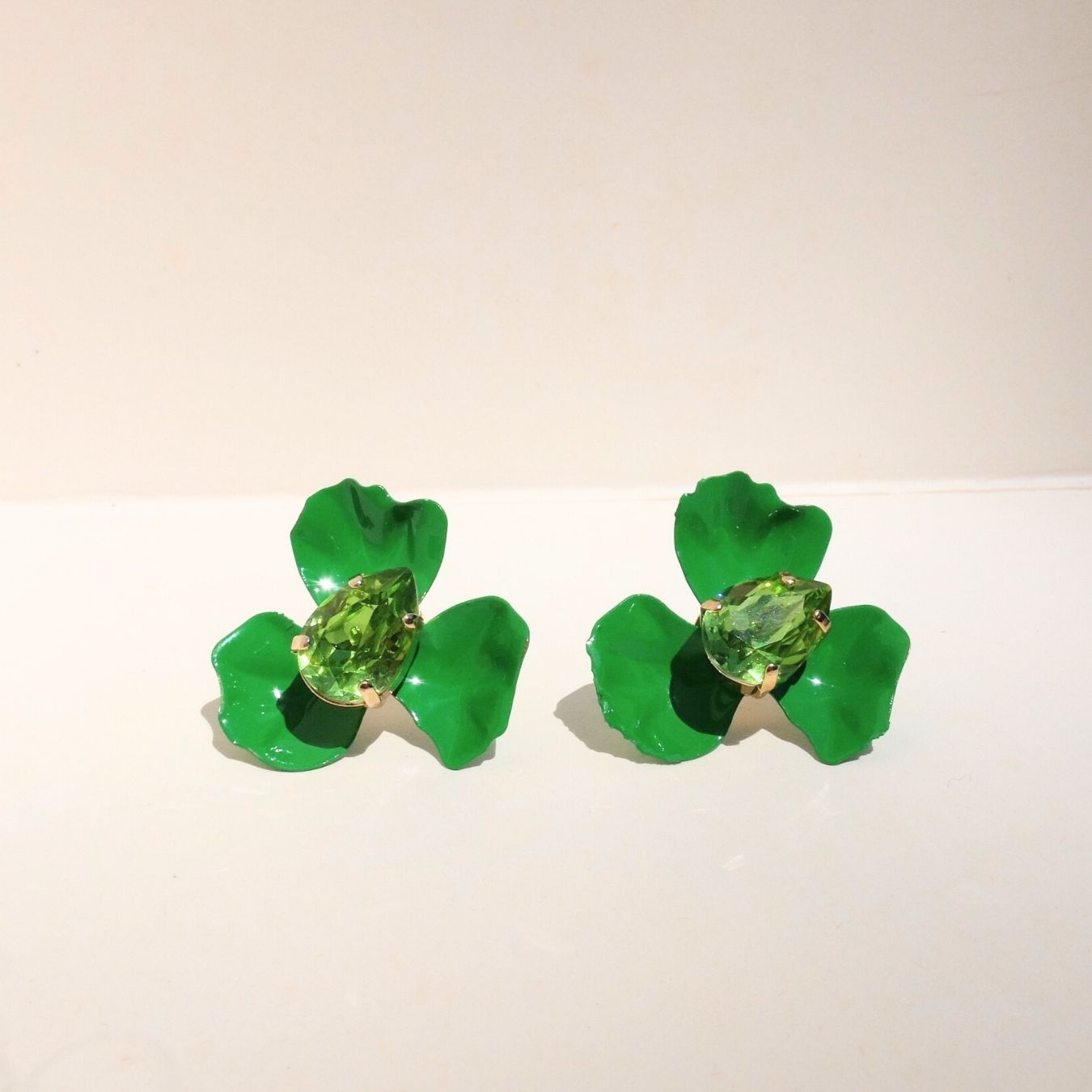 Orecchini Malva single - Verde Giada