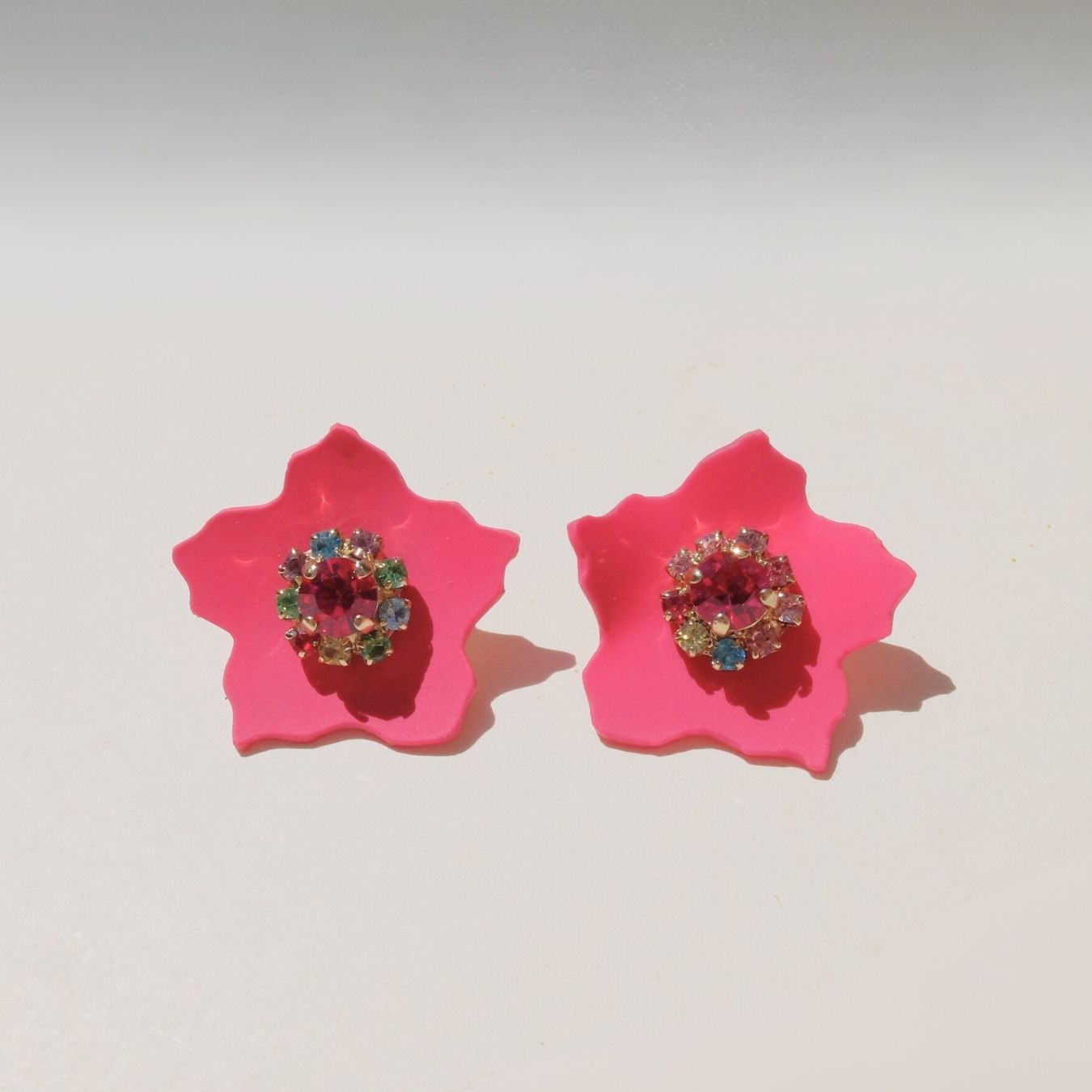 Orecchini  "Stellina" single fucsia