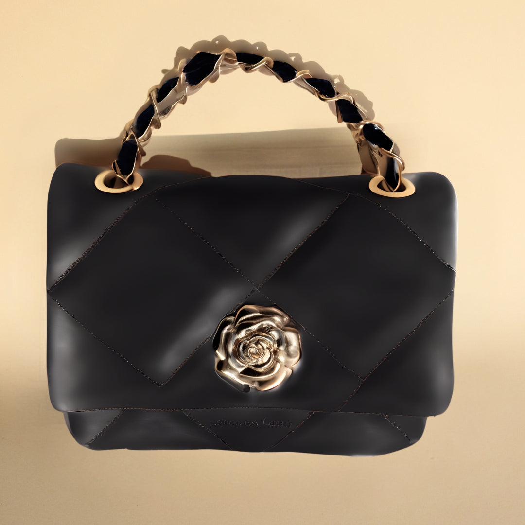 Borsa Gabriella in pelle nera